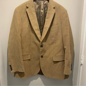 Dockers Beige Corduroy Blazer Jacket Men’s Size 48L Business Causal EUC